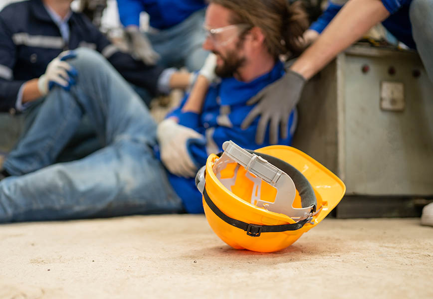 Caught object material construction accidents